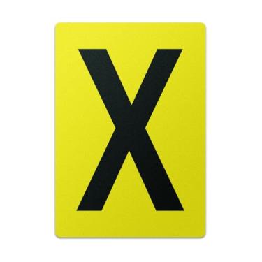 Imagem de 101SIGNCITY Adesivo de piso Alphabet Letter X (18 cm x 25 cm, 2 unidades) – Vinil antiderrapante durável | Resistente a UV e água | Descolar e colar | Sem resíduos | Armazém, equipamentos, parede