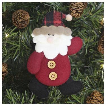 Imagem de Kit 8 Enfeites Árvore De Natal Pendente Papai Noel 14,5cm - Gici Chris
