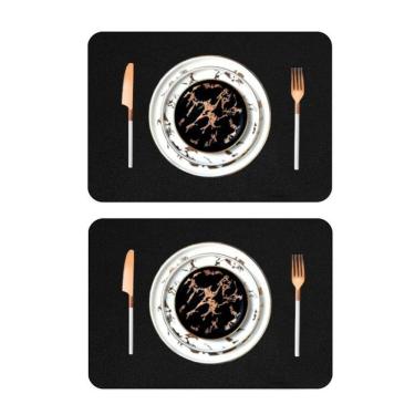 Imagem de 4 Jogo Americano Couro Impermeável Limpa Facil Para Mesa