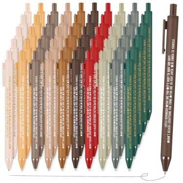 Imagem de Sayglossy 50 canetas inspiradoras presentes a granel saúde mental citações motivacionais canetas esferográficas tinta preta agradecimento presente para mulheres empregadas volta às aulas presente de