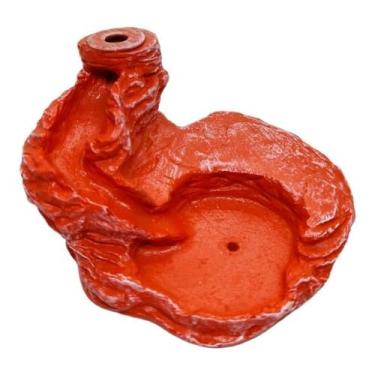 Imagem de Incensário Cascata Baixa 4,5 Cm Universal Laranja Resina - Meta Atacad