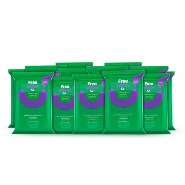 Imagem de Lenços Umedecidos Antissépticos Free Wipes Caixa 36 Unidades