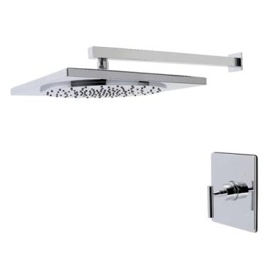 Imagem de Kingston Brass KB8341CMLSO Torneira de chuveiro balanceada de pressão de manípulo único Manhattan, cromado polido