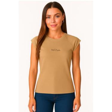 Imagem de T-Shirt Feminina Manga Reglan Polo Wear Bege Medio, Bege medio, M