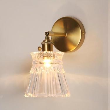 Imagem de dareyu Apliques De Parede Vintage Com Abajur De Braço Articulado, Arandelas De Latão Ajustáveis Em 180 Graus, Luminária De Parede Moderna Com Interruptor Para Banheiro, Quarto, Sala De Estar, Cláss