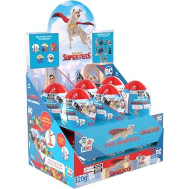 Imagem de Kit com 12 unidades de Doce, Divino Kids, Ovo Surpresa, Superpets