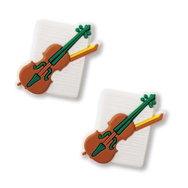 Imagem de TCHARIRY Berloques de sapato de violino - Pingentes de decoração com tema musical presente para meninos, crianças, adolescentes e adultos - Conjunto de 2, One Size, Plástico, Sem Pedra Preciosa