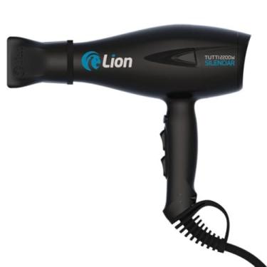 Imagem de Secador De Cabelo Profissional Lion Tutti Silenciar Silencioso Super Potente Leve 2200w 127V Preto