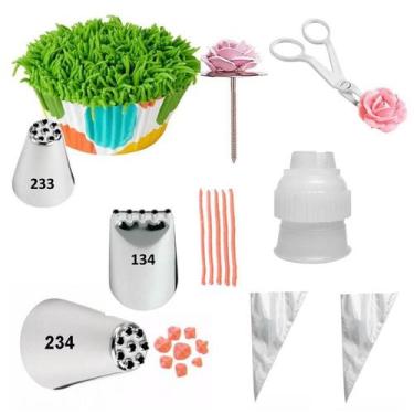 Imagem de Kit 3 Bicos Wilton Chuveirinho 134 233 E 234 + Tesoura