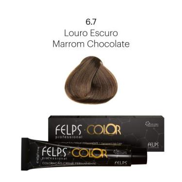 Imagem de Coloração Profissional Felps Color Louro Escuro Marrom Chocolate 6.7 -
