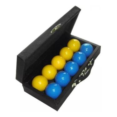 Imagem de 10 Bolas Mata Mata Lisa 54 Mm C/ Estojo Bilhar Sinuca Snooker - Souza 