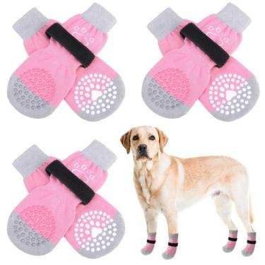 Imagem de Meias para cães de borracha antiderrapante SCENEREAL para pavimentos q