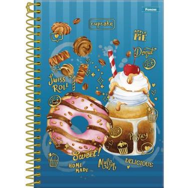 Imagem de Caderno Foroni universitário cupcake espiral 80 folhas