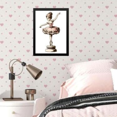 Imagem de Quadro Infantil Bailarina Caixinha De Música 33X24Cm - Vidro - Quadros