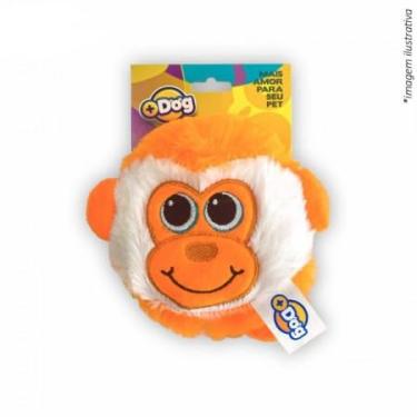 Imagem de Brinquedo De Pelúcia Pets Mordedor Interativo P/cães E Gatos Cor Laranja Desenho Macaco