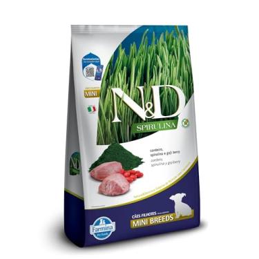 Imagem de N&D Spirulina para Cães Filhotes de Raças Mini e Pequenas Sabor Cordeiro, Spirulina e Goji Berry 2Kg