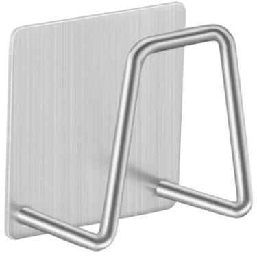 Imagem de kit 2 Suporte de Esponja para Pia de Cozinha em Aço Inoxidável, Autoadesivo, Organizador de Utensílios