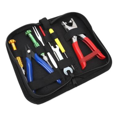 Imagem de Domary Stringing Clamp Tool Kit, Portable Cold Press Badminton Tennis Racket Grommets Alicadores, Com Saco de Armazenamento, para Manutenção de Raquete
