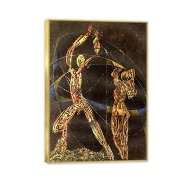 Imagem de Max Ernst Reproduções de arte de parede em tela dançarinos sob o céu estrelado pôster de surrealismo Max Ernst decoração de parede para quarto escritório galeria presentes 100 x 70 cm (39 x 71