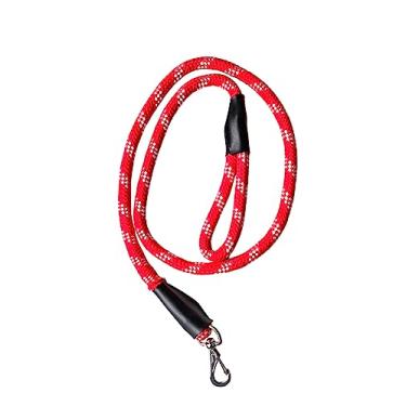 Imagem de Guia Para Cachorros,Longa 1,00m,Fina 6mm,Guia de Corda para Cães, Reforçada e Resistente,Caminhadas e Viagens,Vermelho