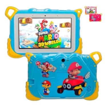 Imagem de Tablet para Crianças 7” com Jogos Educativos, 64GB Armazenamento, Capa Resistente, Android 11, Wi-Fi e 5G (Azul)