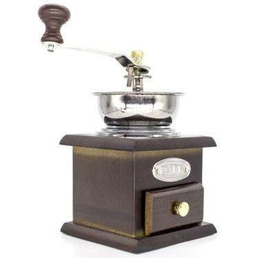 Imagem de Mini Moedor Manual de Café Pimenta em Madeira com Reservatório GT59-B 