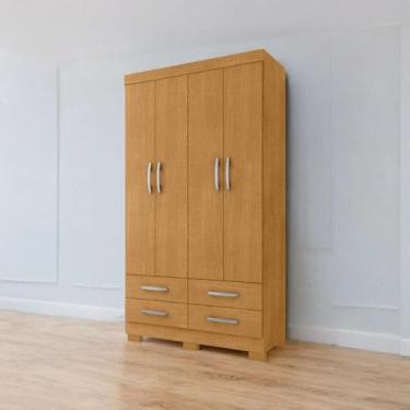 Imagem de Roupeiro Parma 04 Portas e 04 Gavetas Naturalle - Mobiliar Home Shop