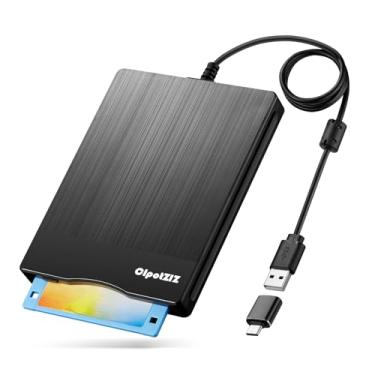 Imagem de Leitor de disquete externo USB A e C de 8,89 cm, unidade de disquete de 8,9 cm, unidade de disquete de 8,9 cm, conversor/leitor/transferência, para laptop, desktop, PC compatível com Windows 11/10