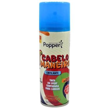 Imagem de POPPER SPRAY TINTA CABELO CINTILANTE AZUL 125ML