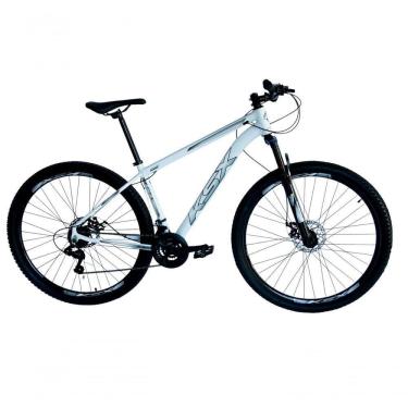 Imagem de Bicicleta Aro 29 Ksx Sd7 21v Cabos Internos Alumínio Freios A Disco Garfo Suspensão Branco Prata Tamanho 17