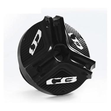 Imagem de Compatível com CB650R CB400 CB500X CB500F CB300R CB190R CB650F CB1000R CB11000 Parafuso de tampa de óleo do motor peças de proteção da tampa de enchimento de combustível (CB preto)