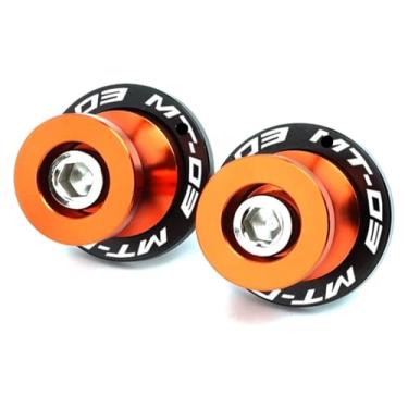 Imagem de BYYINGSUS Carretéis de braço oscilante de 6 mm parafusos deslizantes acessórios de motocicleta compatíveis com Y&AMAHA MT03 MT09 MT10 MT 03 09 10 (laranja Mt03)