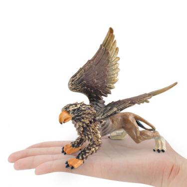 Imagem de Figura mítica de criatura Griffin, leão alado realista em PVC