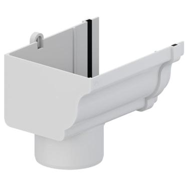 Imagem de Bocal Esquerdo Circular Aquapluv Style Branco - 32029647 - Tigre Bocal Calha Circular Esquerda Aquapluv Style Branc