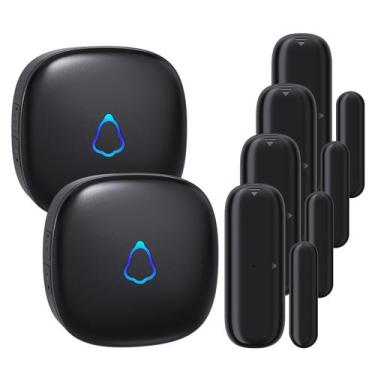 Imagem de Carrilhão de porta sem fio METAK Door Open Sensor Alarme, alcance de 5