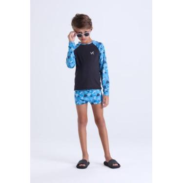 Imagem de Conjunto Moda Praia Masculino Infantil Folhagens - VIDA COSTEIRA, Pret