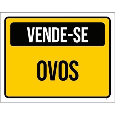 Imagem de Placa De Sinalização - Vende-Se Ovos 36X46