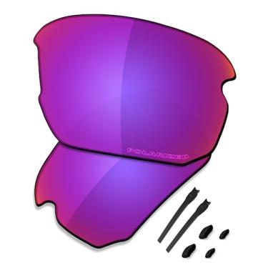 Imagem de SAUCER Lentes de reposição premium e kits de borracha para óculos de sol Oakley Flak XS OJ9005 (Youth Fit) High Defense - Midnight Sun polarizado