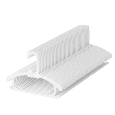 Imagem de Pacote com 50 cabides brancos para armário de berçário, extensível, empilhável, antiderrapante, cabide ajustável (28,3 a 39,5 cm) cabide de calça para bebês recém-nascidos, meninas, meninos