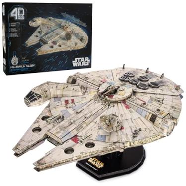 Imagem de 4D Build Kit de modelos 3D Star Wars Millennium Falcon, presentes Star Wars, decoração de mesa para fãs e colecionadores, 223 peças, quebra-cabeças 3D, ideias de presente para crianças a partir de 12