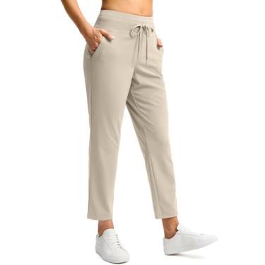 Imagem de Calças G Gradual High Waisted Golf 7/8 para mulheres Dusty White