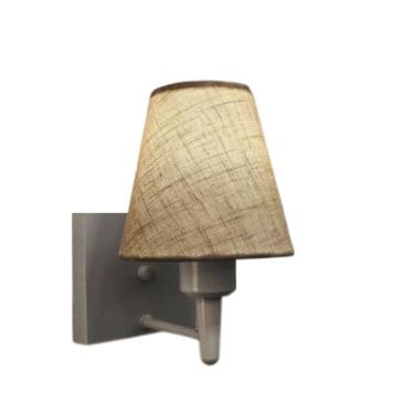 Imagem de Arandela Quadrada Md-2034 Cinza Cúpula em Tecido Cone Rustico Bege - Bivolt