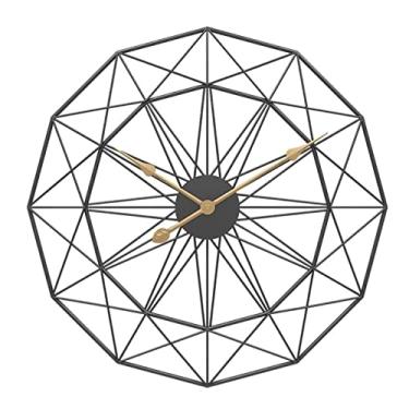 Imagem de WYUYIWH Relógio de parede, decoração de quarto, relógios de parede para sala de estar, 3D, feitos à mão, silenciosos, sem tique-taque, relógios de quartzo criativos, relógios de parede para sala de