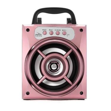 Imagem de Caixa Som Portátil Bluetooth Mp3 Pen Drive Radio Fm Auxiliar 8w Aero - Rose