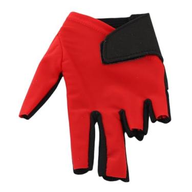 Imagem de CHICIRIS 5 Finger Billiard Pool Glove, Controle Preciso da Luva de Nylon de Nylon Brilhante para Homens para Homens para Sinuca Sinistro Esporte (Vermelho)
