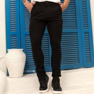 Imagem de Calça De Sarja Alfaiataria Masculina Bolso Embutido Premium - RED WAY 