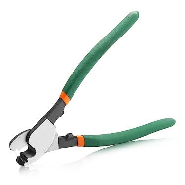 Imagem de Alicate de corte de cabo, cortador de fio de alta alavancagem, resistente, 20 cm, multifuncional, descascador de fios, alicate de descarga, cortador de cabo coaxial para cortar cobre macio de alumínio