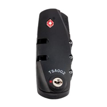 Imagem de Trava de senha da alfândega, durável, mala, trava codificada, armário de viagem, cadeado, ferramenta de segurança (preto)