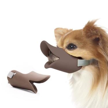 Imagem de Focinheira antimordida, focinheira ajustável macia para cães pequenos e médios, capa de boca de silicone respirável para cães, melhor para evitar latidos, mordidas e mastigar (grande)