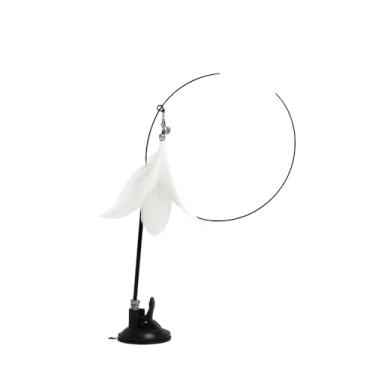 Imagem de Varinha Interativa para Gatos com Ventosa - Pena de Pássaro e Base Fixa